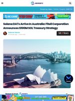 Solana DATs Arrive In Australia: Fitell Announces $100M Treasury