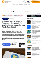 GENIUS Act Triggers Treasury Request for Anti-Money Laundering Tech Feedback – Regulation Bitcoin News