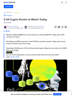 US Crypto Stocks to Watch Today