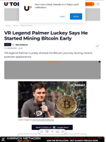 VR Legend Palmer Luckey Says He Started Mining Bitcoin Early