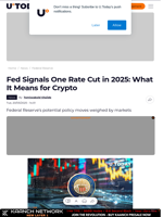 Fed Signals One Rate Cut in 2025: What It Means for Crypto