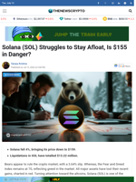 Solana (SOL) Struggles to Stay Afloat, Is $155 in Danger?