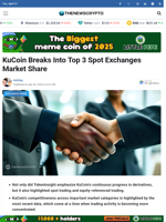 KuCoin Breaks Into Top 3 Spot Exchanges Market Share - TheNewsCrypto