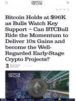 Bitcoin Holds at $96K as Bulls Watch Key Support – Can BTCBull Ride the Momentum to Deliver 10x Gains and become the Well-Regarded Early-Stage Crypto Projects?