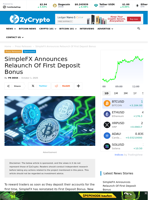 SimpleFX Announces Relaunch Of First Deposit Bonus