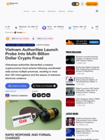Vietnam Authorities Launch Probe Into Multi-Billion Dollar Crypto Fraud – Crypto News Bitcoin News