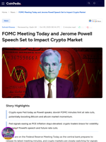 FOMC Meeting Today and Jerome Powell Speech Set to Impact Crypto Market