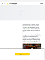 10x Research Recommends Bearish Bet on Bitcoin-Holder MicroStrategy as MSTR Diverges from BTC's Bull Run