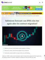 Safemoon forecast: can SFM coin rise again after its contract migration? - CoinJournal