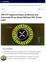XRP ETF Approval Nears as Bitwise and Grayscale Move Ahead Without SEC Green Light