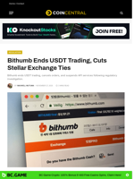 Bithumb Ends USDT Trading, Cuts Stellar Exchange Ties - CoinCentral