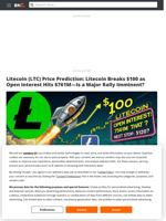 Litecoin (LTC) Price Prediction: Litecoin Breaks $100 as Open Interest Hits $761M—Is a Major Rally Imminent? - Brave New Coin