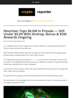 Nexchain Tops $6.6M in Presale — Still Under $0.09 With Airdrop, Bonus & $5M Rewards Ongoing