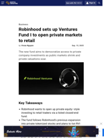 Robinhood sets up Ventures Fund I to open private markets to retail