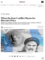 What the Iran Conflict Means for Bitcoin's Price - Decrypt