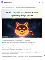 Shiba Inu price eyes breakout amid tightening wedge pattern - CoinJournal