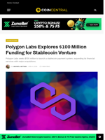 Polygon Labs Explores $100 Million Funding for Stablecoin Venture - CoinCentral