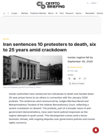 Iran sentences 10 protesters to death, six to 25 years amid crackdown