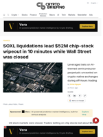 SOXL liquidations lead $52M chip-stock wipeout in 10 minutes while Wall Street was closed