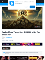 Realized Price Theory Says $123,000 Is Not The Bitcoin Top | Bitcoinist.com