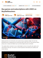 Buy games and subscriptions with USDC on BuySellVouchers - AMBCrypto