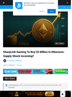SharpLink Gaming To Buy $5 Billion In Ethereum: Supply Shock Incoming? | Bitcoinist.com