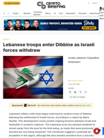 Lebanese troops enter Dibbine as Israeli forces withdraw