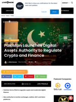 Pakistan Launches Digital Assets Authority to Regulate Crypto and Finance | Live Bitcoin News