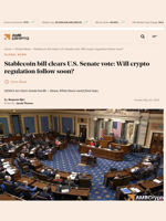 Stablecoin bill clears U.S. Senate vote: Will crypto regulation follow soon? - AMBCrypto