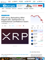 XRP Army Reloading After Ripple-SEC Settlement as Institutional Confidence Soars ⋆ ZyCrypto