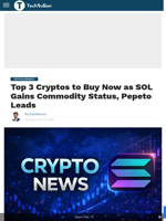 Top 3 Cryptos to Buy Now as SOL Gains Commodity Status, Pepeto Leads - TechBullion