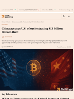 China accuses U.S. of orchestrating $13 billion Bitcoin theft - AMBCrypto