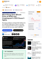 Bloomberg Sees Bitcoin Price at $10K and Cryptoquant's CEO Doesn't Agree
