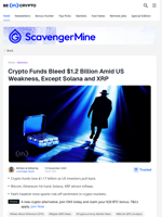 Solana, XRP Shine Despite Crypto Outflows Reaching $1.2 Billion