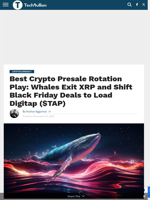 Best Crypto Presale Rotation Play: Whales Exit XRP and Shift Black Friday Deals to Load Digitap ($TAP) - TechBullion