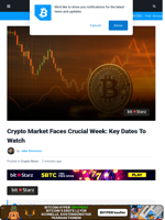 Crypto Market Faces Crucial Week: Key Dates To Watch