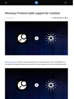 Moonacy Protocol adds support for Cardano - Visionary Financial