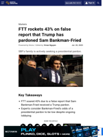 FTT rockets 43% on false report that Trump has pardoned Sam Bankman-Fried