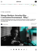 Mango Markets Attacker Has Conviction Overturned—Why? - Decrypt