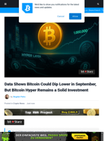 Bitcoin September Outlook Signals Potential Slump, but Bitcoin Hyper Is a Safe Buy