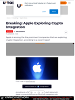 Breaking: Apple Exploring Crypto Integration