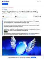 Crypto Airdrops This Week: Kadena, D3 & WAIB Summit Tickets