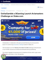 GottaGamble x BGaming Launch Aviamasters Challenge on Stake.com