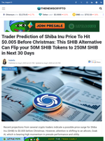 Trader Prediction of Shiba Inu Price To Hit $0.005 Before Christmas: This SHIB Alternative Can Flip your 50M SHIB Tokens to 250M SHIB in Next 30 Days