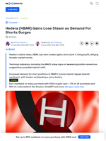 HBAR Token Price Rises, But Signals Point to Potential Decline