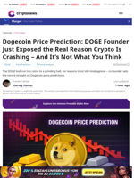 Dogecoin Price Prediction: DOGE Founder Just Exposed the Real Reason Crypto Is Crashing – And It’s Not What You Think