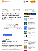Record Bitcoin Prices Fail to Spark Search Frenzy, Google Trends Data Shows – Crypto News Bitcoin News