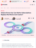 Solana Grows Up: Native Subscriptions Replace Meme Coin Casino?