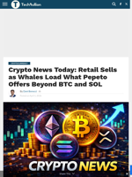 Crypto News Today: Retail Sells as Whales Load What Pepeto Offers Beyond BTC and SOL - TechBullion