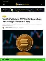 VanEck’s Solana ETF Set for Launch as SEC Filing Clears Final Step - CoinCentral